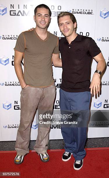 Ben Indra and Clifton Collins, Jr. During Nintendo Game Cube Premiere Party, 2001 at Private Club in Hollywood, California.