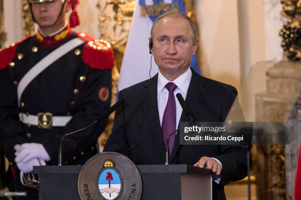 Vladimir Putin Meets Mauricio Macri - Argentina G20 Leaders' Summit 2018