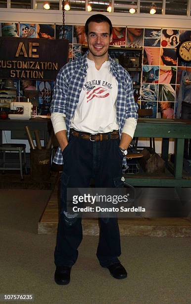 Antonio Sabato Jr Models American Eagle Clothing. At American Eagle Showroom in Los Angeles, California.