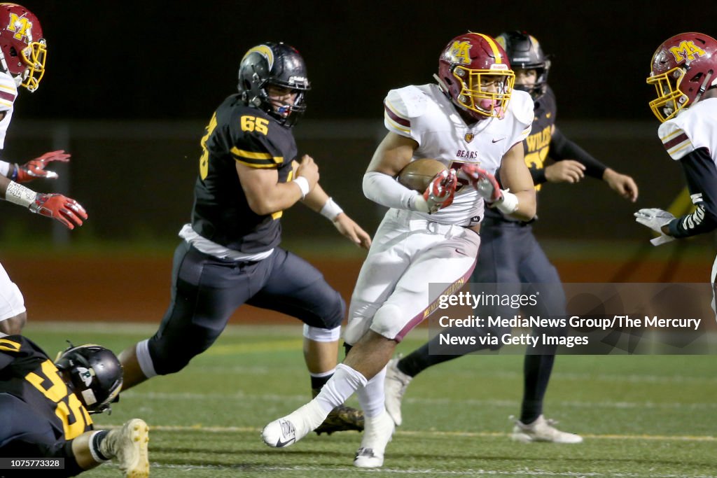 Wilcox High School vs Menlo-Atherton in Central Coast Section Open Division I championship football game