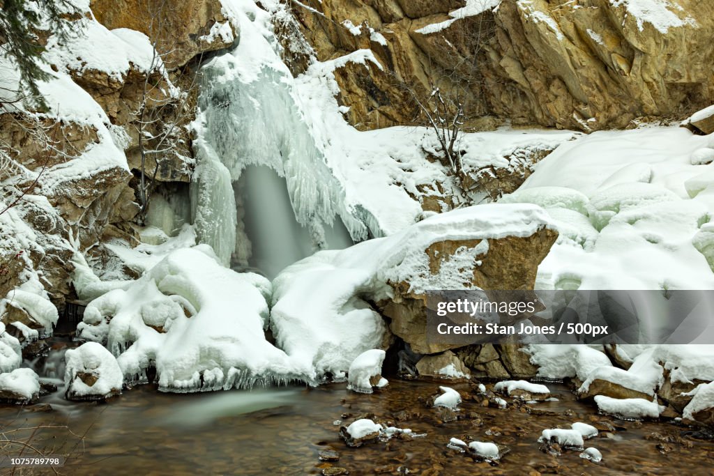 Icy Hardy Falls Okanagan Valley British Columbia