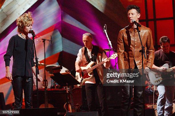 Shelby Lynne and Lyle Lovett during "Willie Nelson and Friends: Live and Kickin'" Premieres on USA Network May 26, 2003 - Show at Beacon Theatre in...
