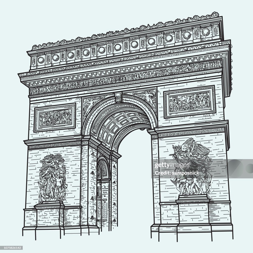 High Detail Arc de Triomphe, Paris