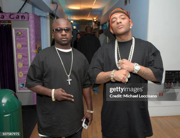 Havoc and Prodigy during DMX, Mobb Deep, Olivia and Rick Ross Visit MTV's "Sucker Free Week" - April 6, 2006 at MTV Studios - Times Square in New...