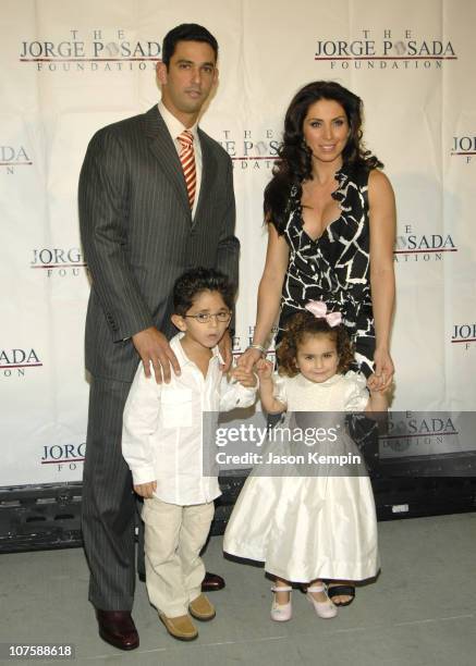 Jorge Posada and Laura Posada with their children Jorge Jr. And Paulina