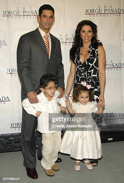 Jorge Posada and Laura Posada with their children Jorge Jr. And Paulina