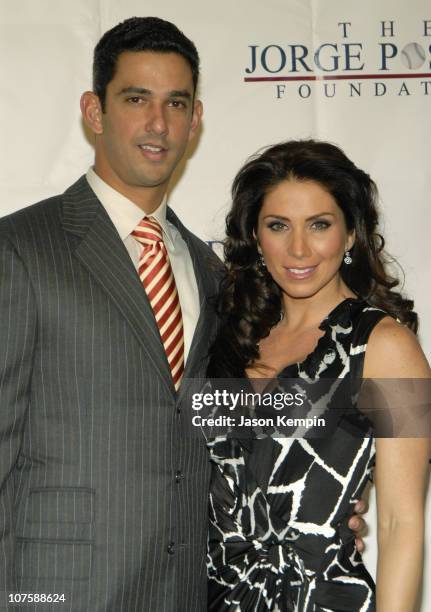 Jorge Posada and Laura Posada during Jorge Posada Foundation Gala - May 8, 2006 at Cipriani's Wall Street in New York City, New York.