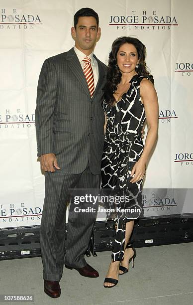 Jorge Posada and Laura Posada during Jorge Posada Foundation Gala - May 8, 2006 at Cipriani's Wall Street in New York City, New York.