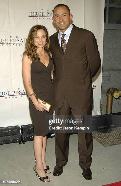 Miguel Cairo and Guest during Jorge Posada Foundation Gala - May 8, 2006 at Cipriani's Wall Street in New York City, New York.