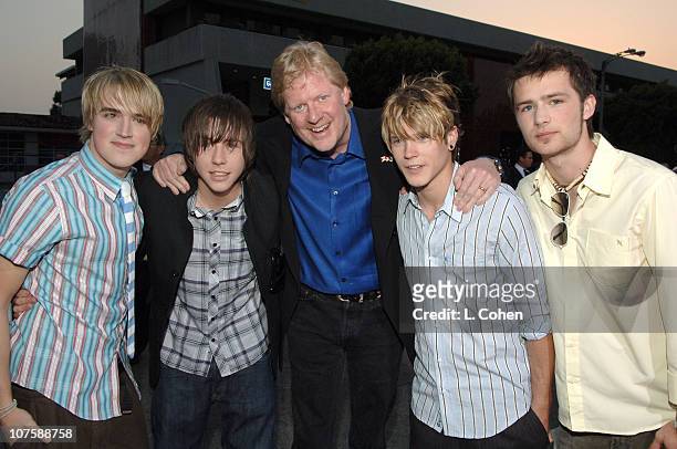 McFly and Donald Petrie, director during "Just My Luck" Los Angeles Premiere - Red Carpet in Los Angeles, California, United States.