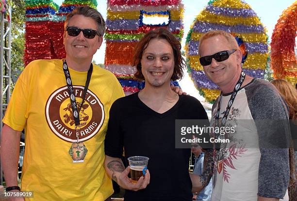 S Kevin and Bean with Ville of H.I.M. During KROQ Weenie Roast Fiesta 2006 - Backstage at Verizon Wireless Amphitheater in Irvine, California, United...