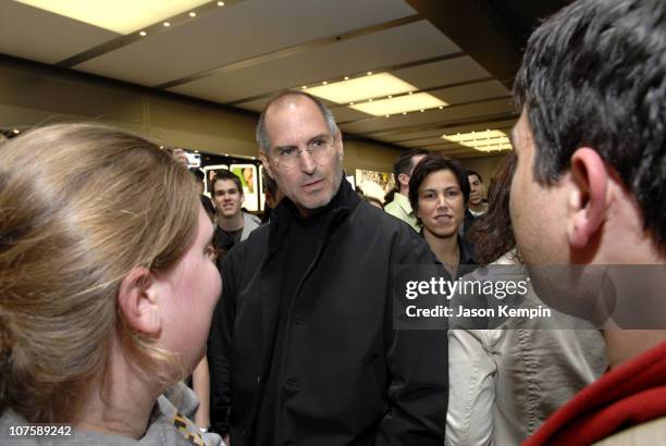 Steve Jobs during Apple Opens Flagship Store In Manhattan - May 19, 2006 at 5th Avenue in New York City, New York.