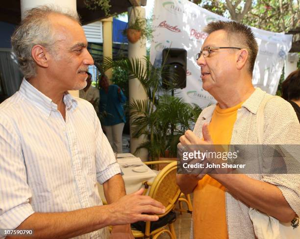 Directors Julio Caro and Dan Guerrero attend the VIP Press Luncheon for Turks and Caicos International Film Festival at Beaches Resort on October 17,...
