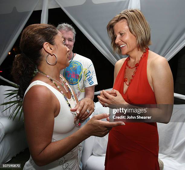 Festival Executive Director Jasmine Guy and director Sonya "Sonny" Tormoen attend the Soiree at the Somerset Hotel at the Turks and Caicos Film...