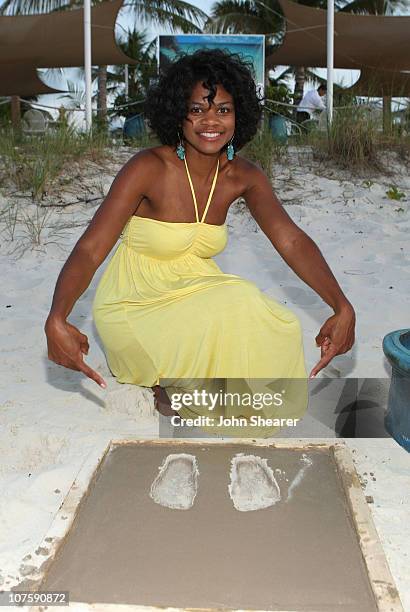 Actress Kimberly Elise participates in "Footprints in the Sand" at the Alexandra Hotel during the Turks and Caicos Film Festival on October 17, 2007...