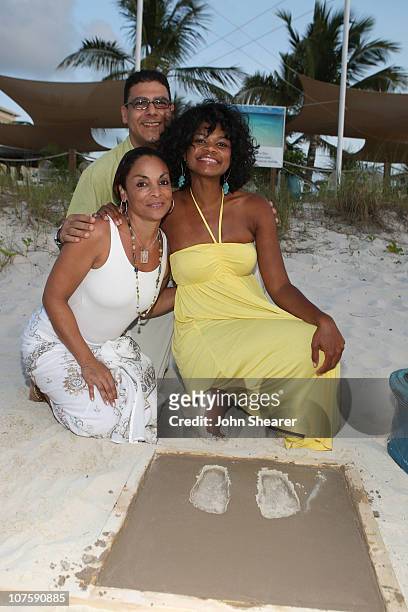 Festival Executive Director Jasmine Guy, actress Kimberly Elise and Alexandra General Manager Jose Corletto attend "Footprints in the Sand" at the...