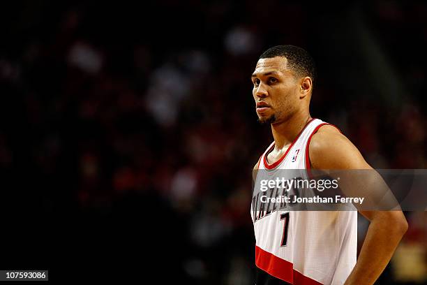 Brandon Roy of the Portland Trail Blazers against the Orlando Magic on December 9, 2010 at the Rose Garden in Portland, Oregon. NOTE TO USER: User...