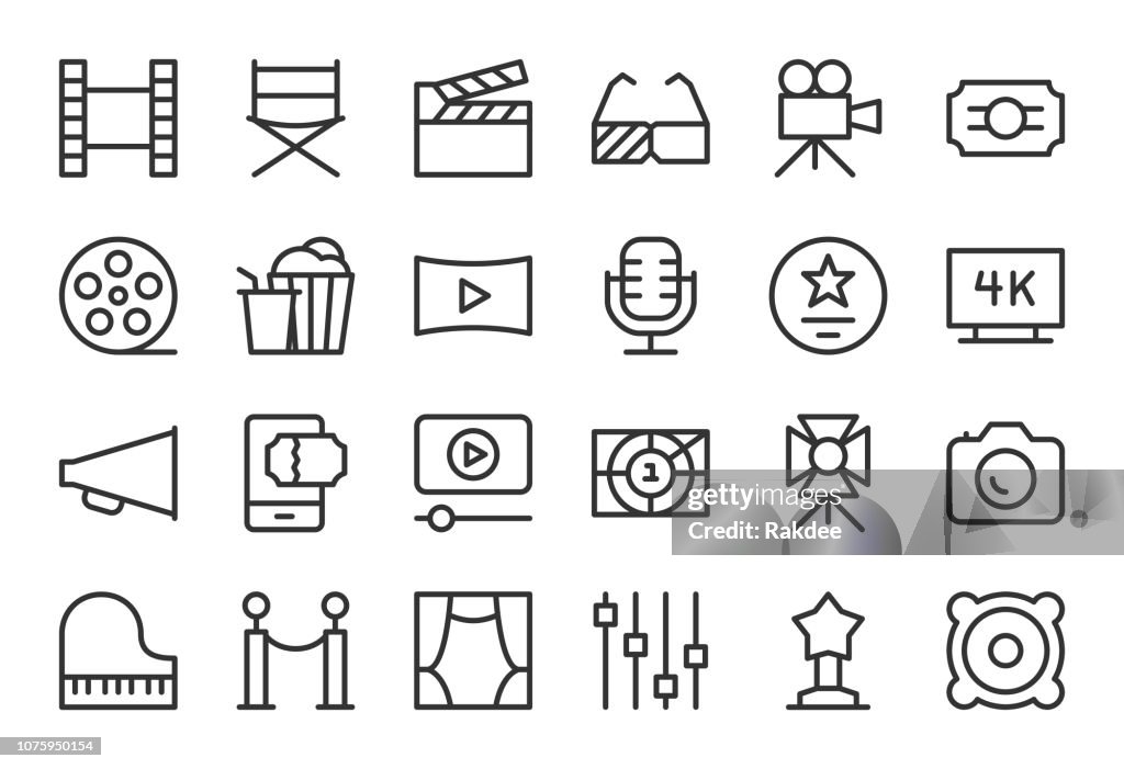 Iconos de la industria de la película - una linea serie
