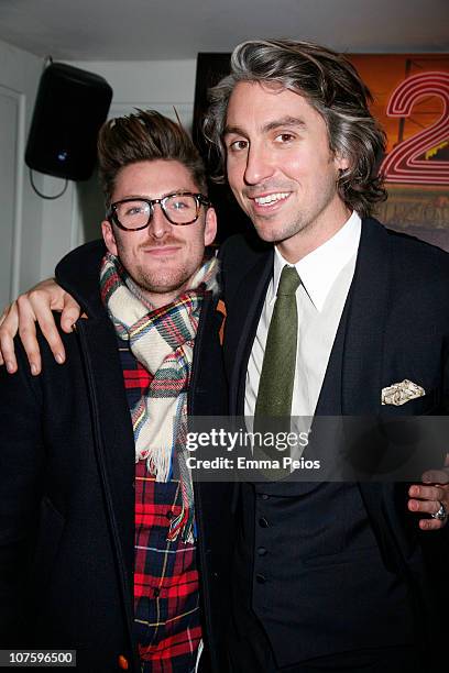 Henry Holland and George Lamb attend Maybelline New York Limited Edition Calendar launch at Soho House, London on December 14, 2010 in London,...