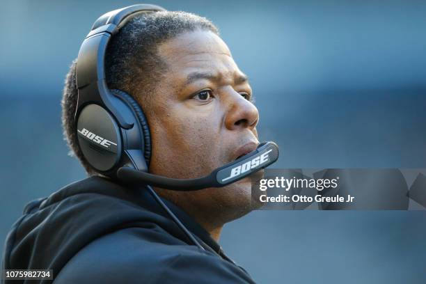 Head coach Steve Wilks of the Arizona Cardinals on the sidelines in the game against the Seattle Seahawks at CenturyLink Field on December 30, 2018...