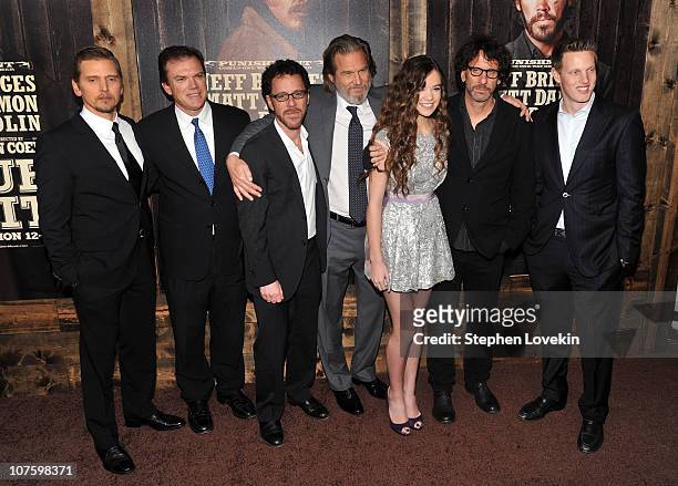 Actor Barry Pepper, Chairman and Chief Executive Officer of Paramount, Brad Grey, director Ethan Coen, actors Jeff Bridges, Hailee Steinfeld,...