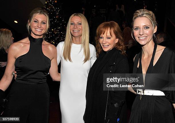 Singer Faith Hill, actress Gwyneth Paltrow, singer/actress Reba McEntire and director/writer Shana Feste attend the "Country Strong" Los Angeles...