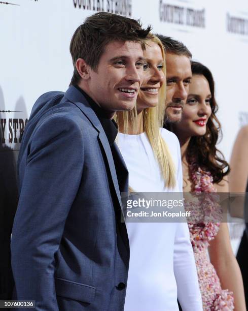 The cast Garrett Hedlund, Gwyneth Paltrow,Tim McGraw and Leighton Meester arrive at the Los Angeles Premiere "Country Strong" at the Academy of...
