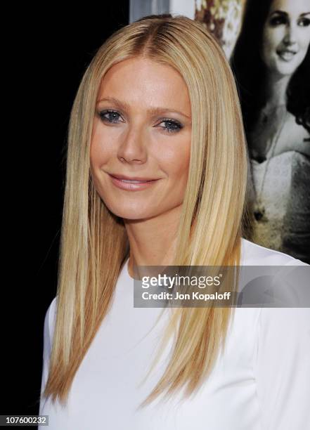Actress Gwyneth Paltrow arrives at the Los Angeles Premiere "Country Strong" at the Academy of Motion Picture Arts and Sciences on December 14, 2010...