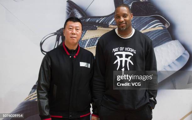 Former NBA player Tracy McGrady is seen at Northeastern University during his China tour on December 1, 2018 in Shenyang, Liaoning Province of China.