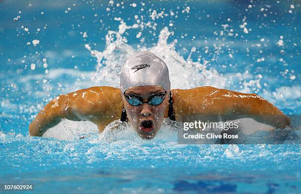 Jemma Lowe of Great Britain competes in the Women's 200m Butterfly heats during day one of the 10th FINA World Swimming Championships at the Hamdan...