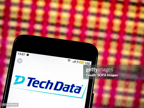 Tech Distribution In this photo illustration, the Tech Data Distribution company logo ...