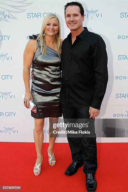 Melinda Gainsford Taylor and Mark Taylor arrive for an exclusive Bon Jovi concert at Star City on December 15, 2010 in Sydney, Australia.