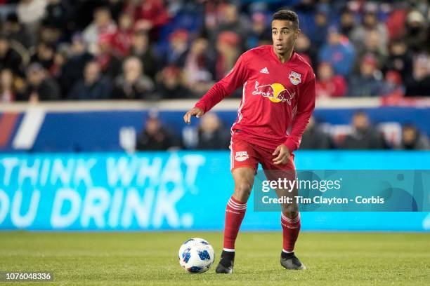 November 29: Tyler Adams of New York Red Bulls in action during the New York Red Bulls Vs Atlanta United FC MLS Eastern Conference Final second leg...