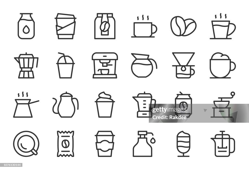 Coffee Icons - Light Line Series