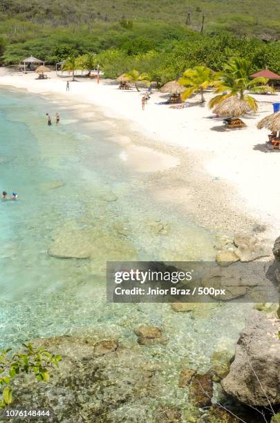 the beautiful grand knip beach in the caribbean - knip beach stock pictures, royalty-free photos & images