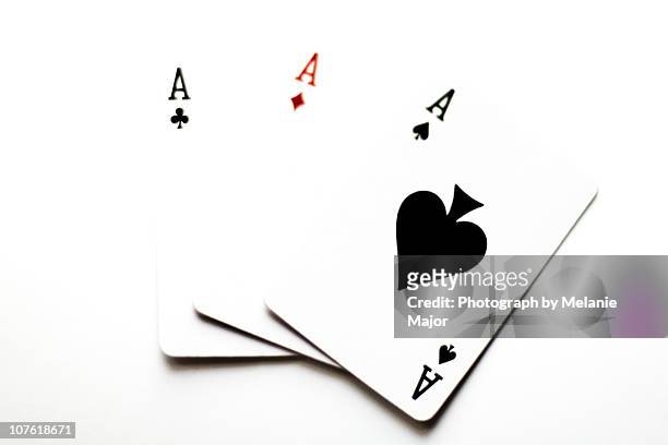 three aces - ace of spades stock pictures, royalty-free photos & images