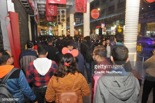 Indian and foreign tourist ganders the Kolkata Park street area and celebrates the 31 st Night end of the 2018 on December 31,2018 in Kolkata...