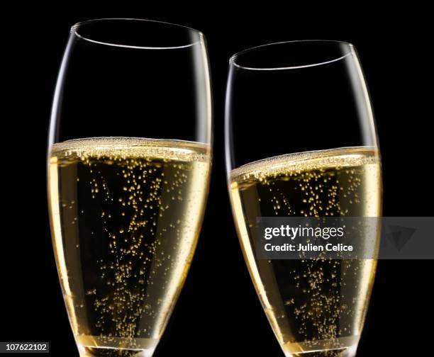 champagne glasses. - champagne glass stock-fotos und bilder