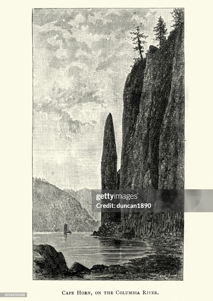 Cap Horn sur le fleuve Columbia, XIXe siècle