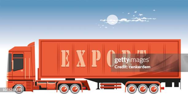 semi truck - transportation truck stock illustrations