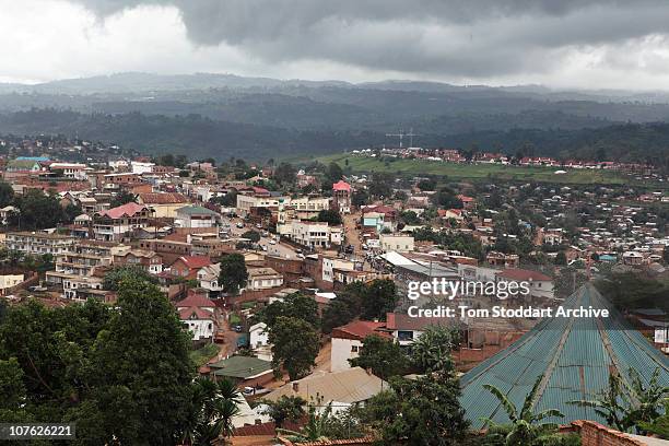 27th APRIL 2009: Pictured is a view of the city of Bukavu which a major trading centre for coltan and cassiterite. In the Democratic Republic of...