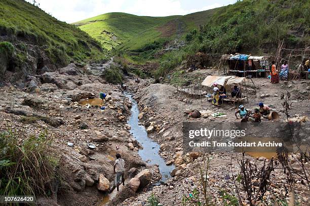 2nd MAY 2009: A view of the mine at Szibira. In the Democratic Republic of Congo around 1,500 people die every day over fighting to control the...