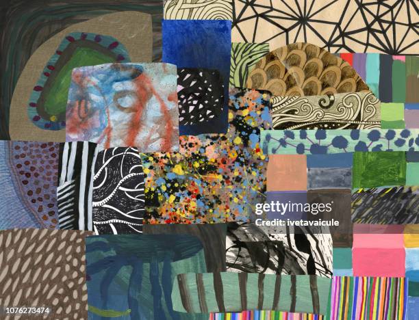 stockillustraties, clipart, cartoons en iconen met patroon van de achtergrond van de mixed media - abstract paintings