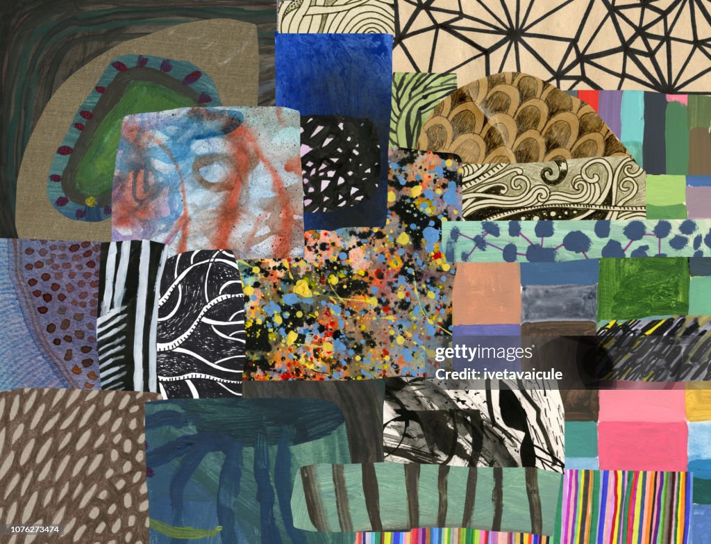 Mixed media background pattern