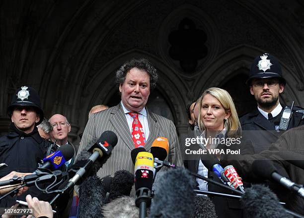 Mark Stephens , a lawyer for WikiLeaks founder Julian Assange, addresses the media outside of the High Court on December 16, 2010 London, England....