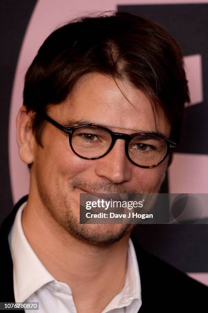 Presenter Josh Harnett poses in the winners room at the 21st British Independent Film Awards at Old Billingsgate on December 02, 2018 in London,...