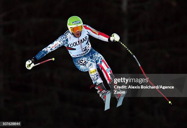 Bode Miller of the USA during the Audi FIS Alpine Ski World Cup Men's Downhill Training on December 16, 2010 in Val Gardena, Italy.