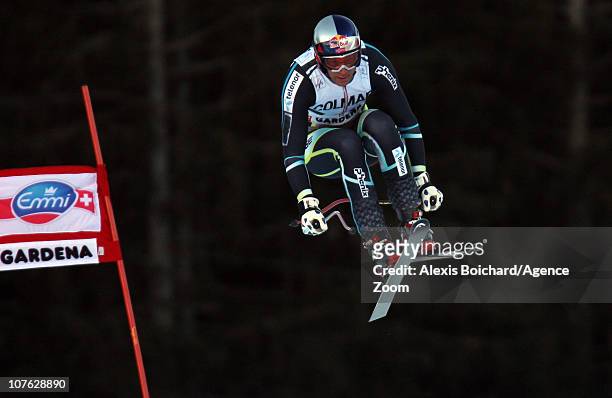Aksel Lund Svindal of Norway during the Audi FIS Alpine Ski World Cup Men's Downhill Training on December 16, 2010 in Val Gardena, Italy.