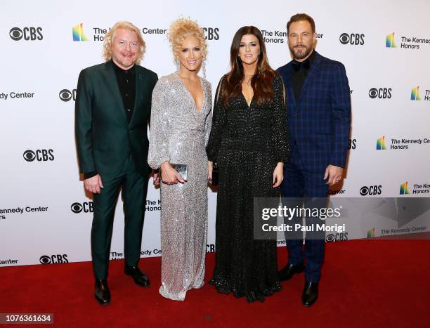 Philip Sweet, Kimberly Schlapman, Karen Fairchild and Jimi Westbrook of Little Big Town arrive at the 2018 Kennedy Center Honors at The Kennedy...