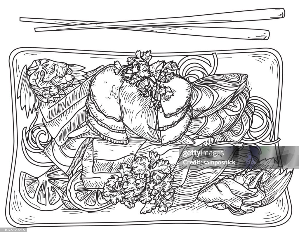 Plato de sashimi
